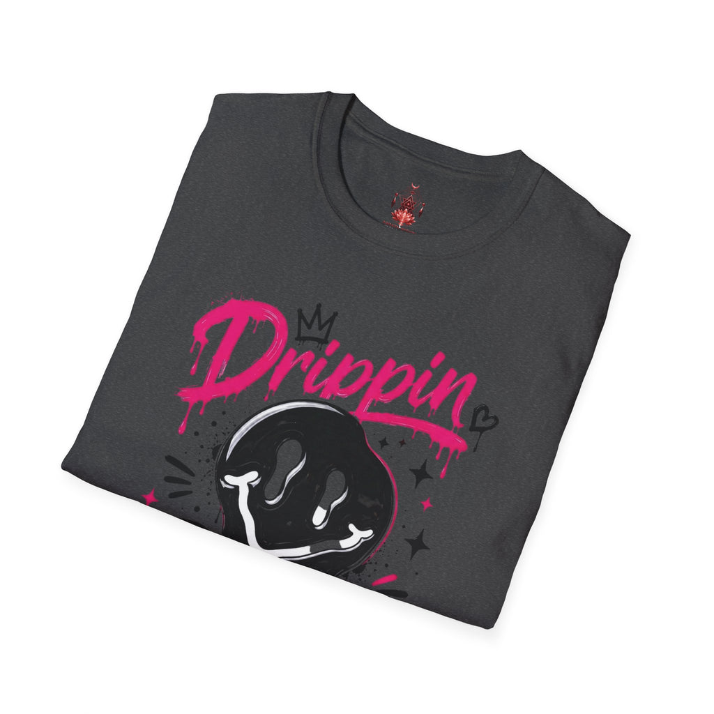 Drippin' Smiley Face Positive Vibes-T-Shirt