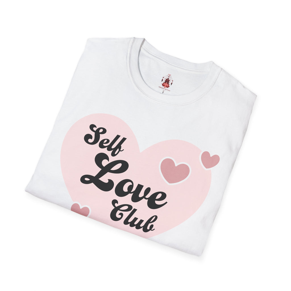 Self Love Club T-Shirt — Pink Heart Graphic Tee