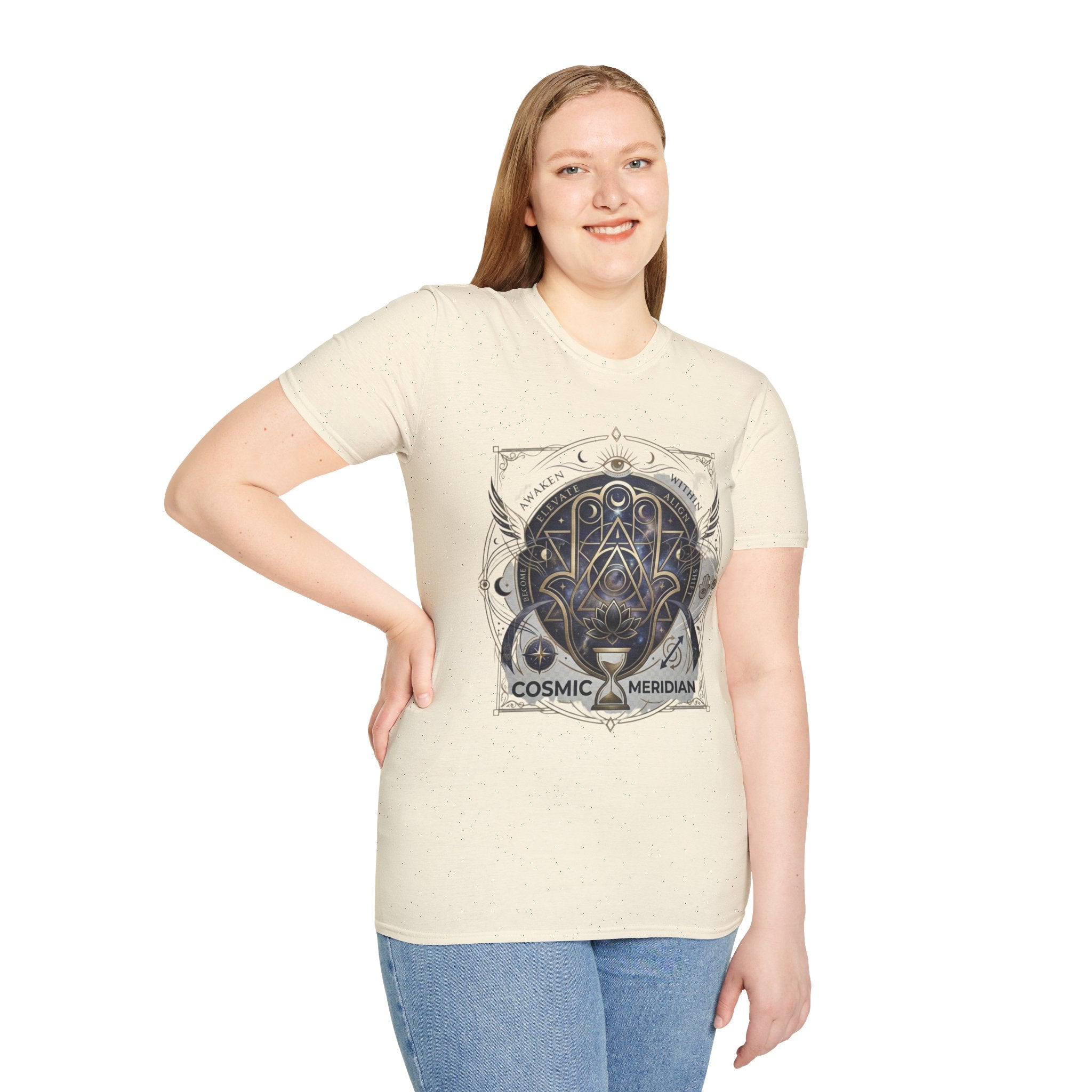 Cosmic Meridian Spiritual Graphic T-Shirt