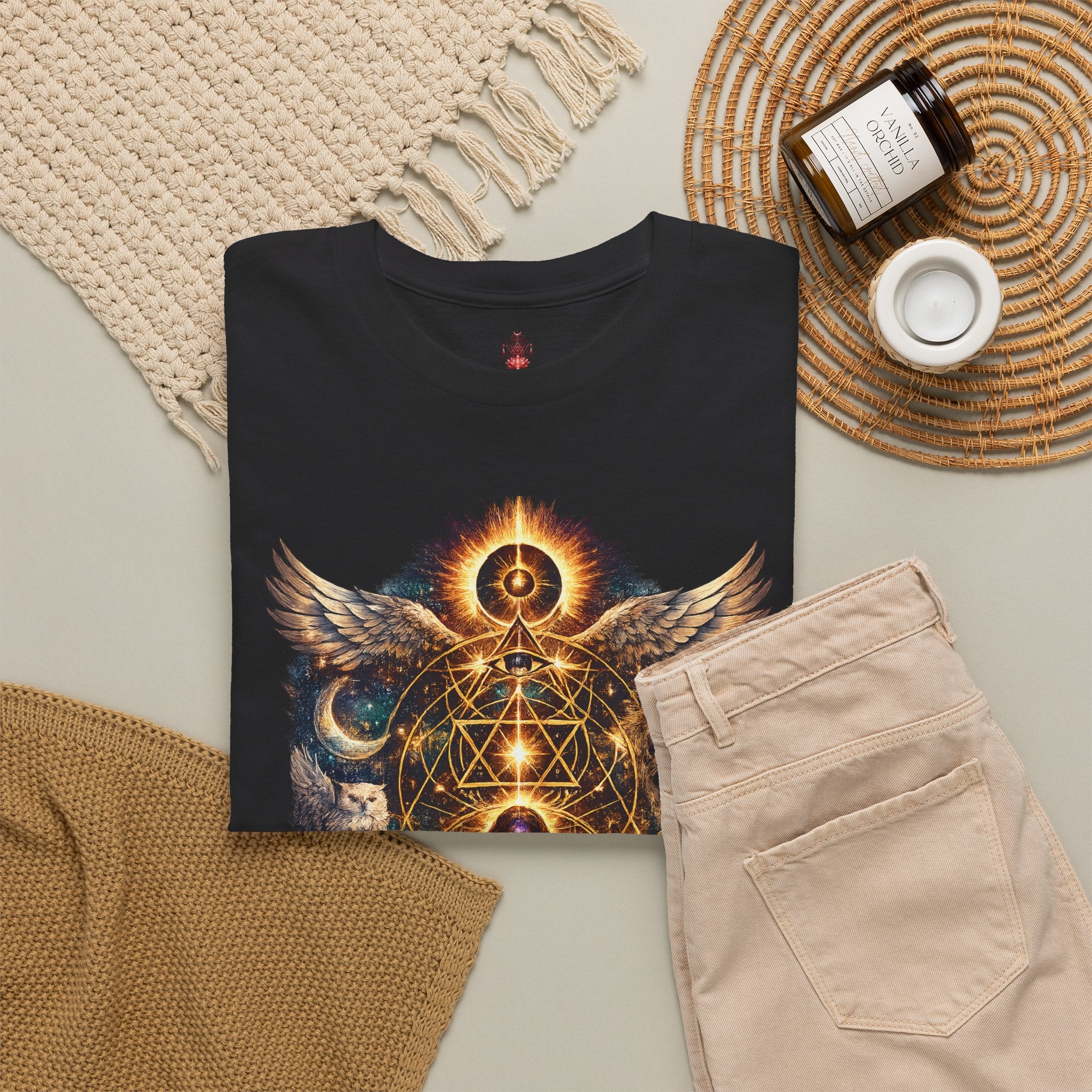 'Anchored, Protected, Guided' Sacred Geometry T-Shirt