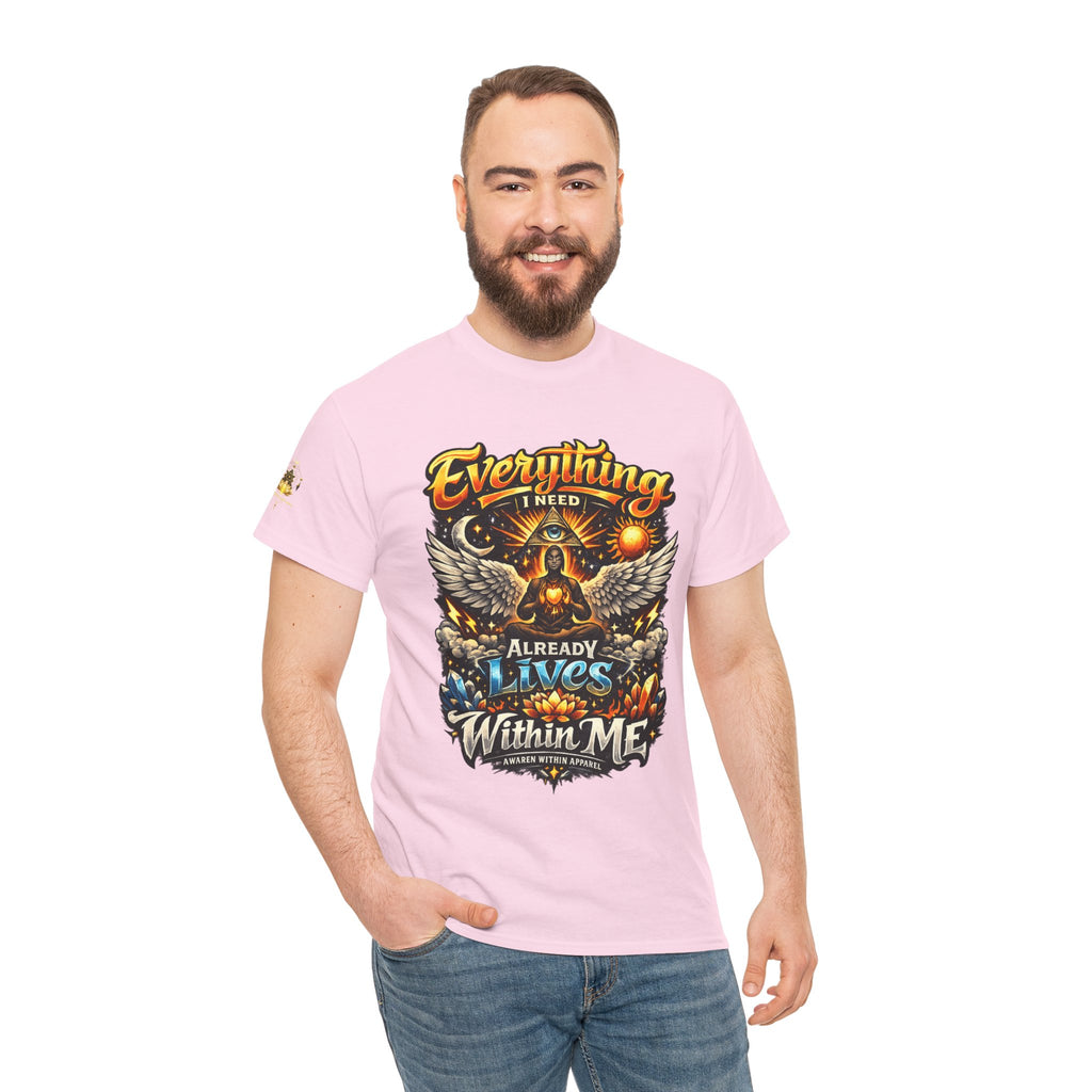 Everything I Need Already Lives Within Me Tee – Inspirational Eagle Graphic T-Shirt - Awaken Within Apparel