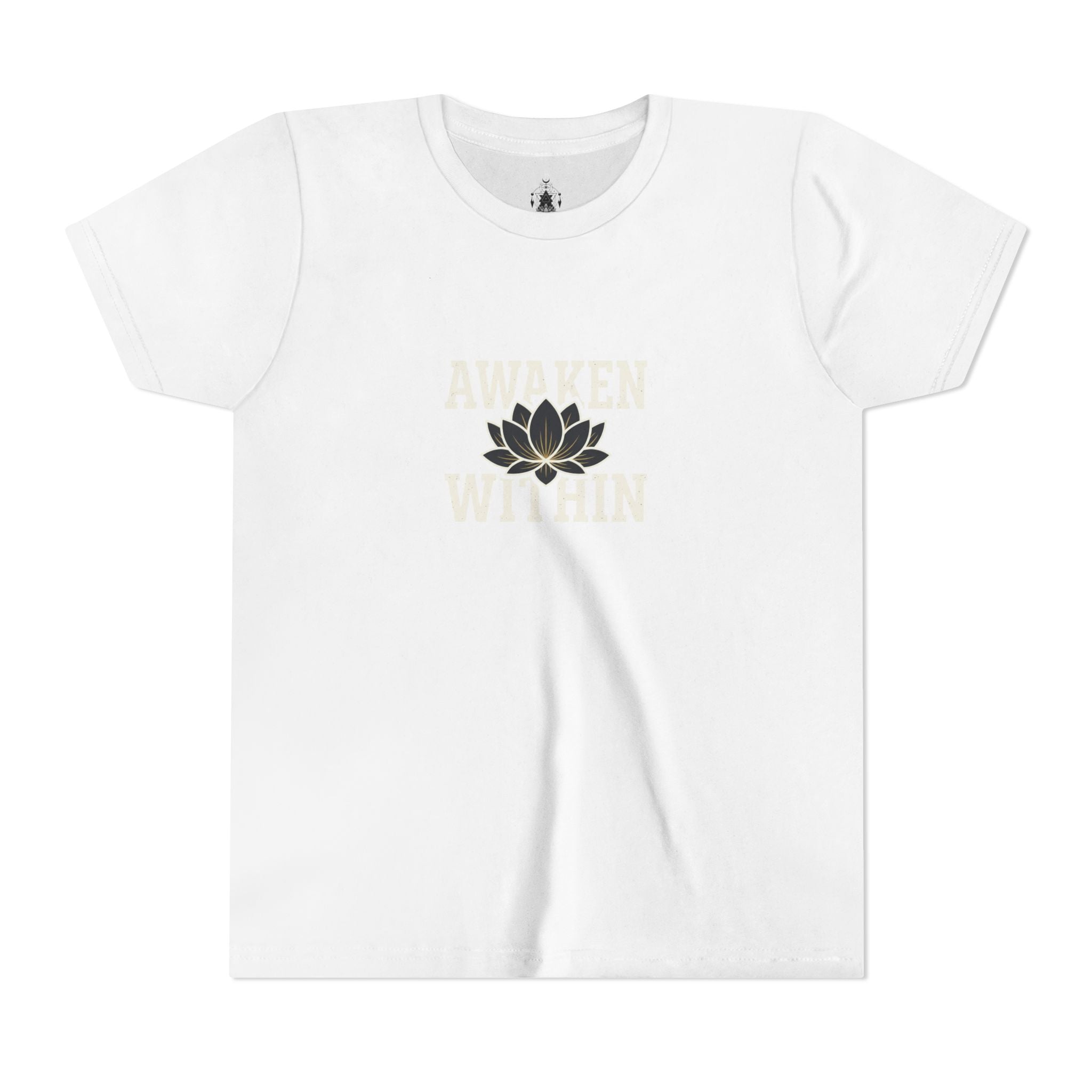 Youth Tee — "Awaken Within" Lotus Front & "It's a New Day" Back Inspirational Shirt