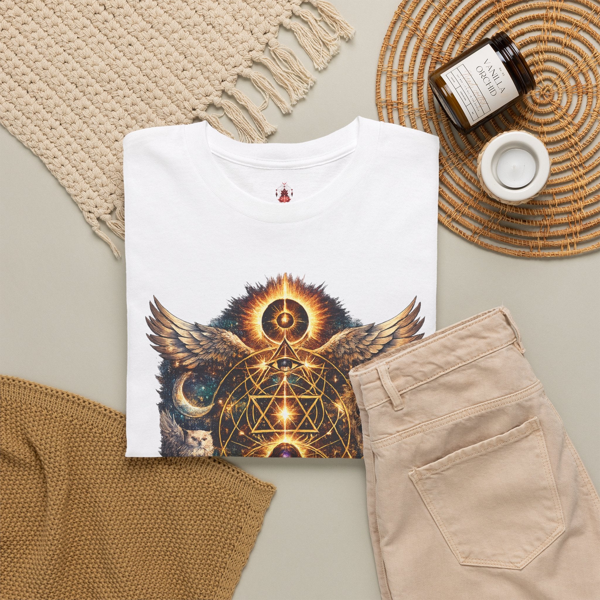 'Anchored, Protected, Guided' Sacred Geometry T-Shirt
