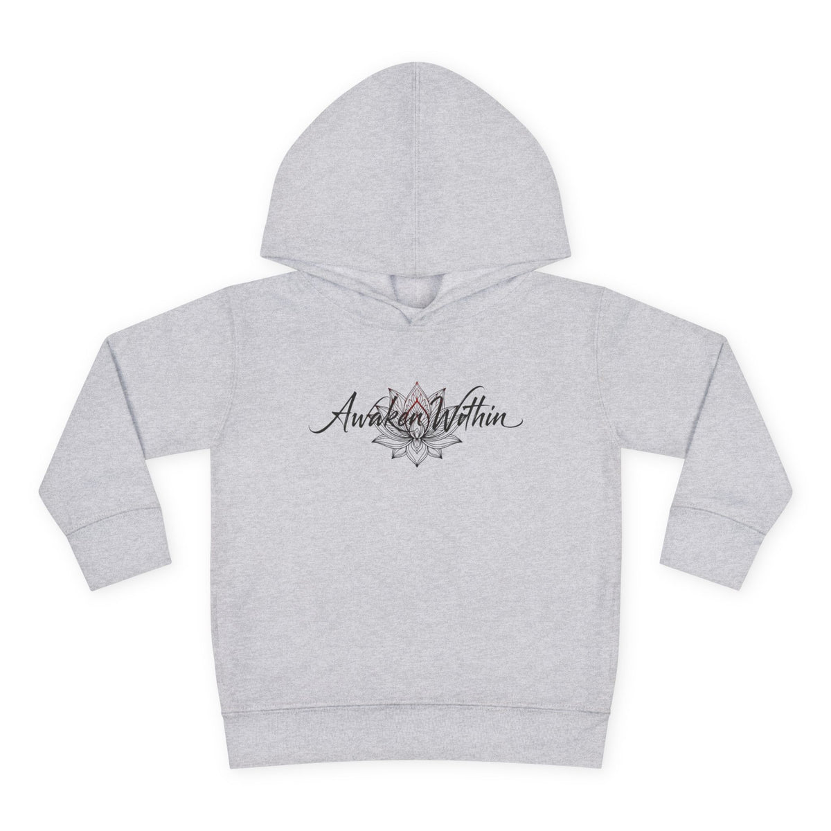 AW Lotus Toddler Hoodie — Awaken Within Script & Lotus Pullover