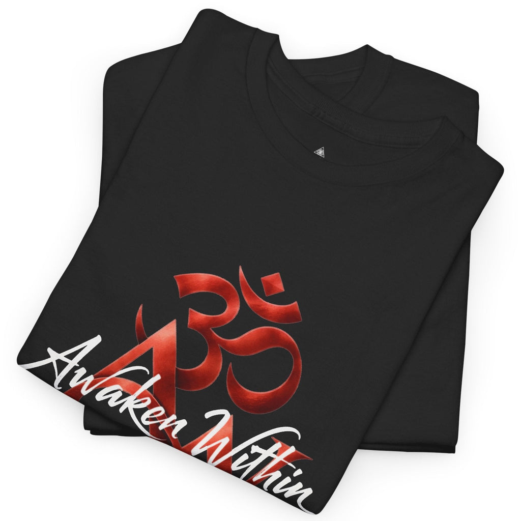 AW Om Composite Tee — Red Sacred Symbol Graphic T-Shirt