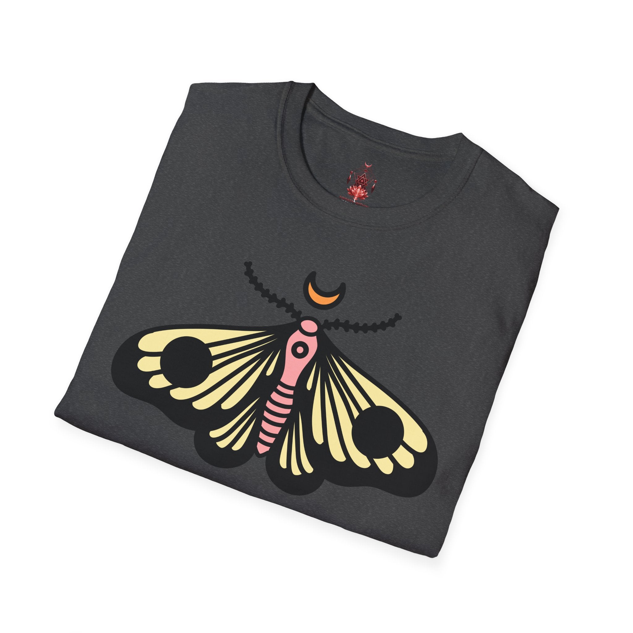 Moth & Crescent Moon T‑Shirt — 'Be Good Do Good' Graphic Tee