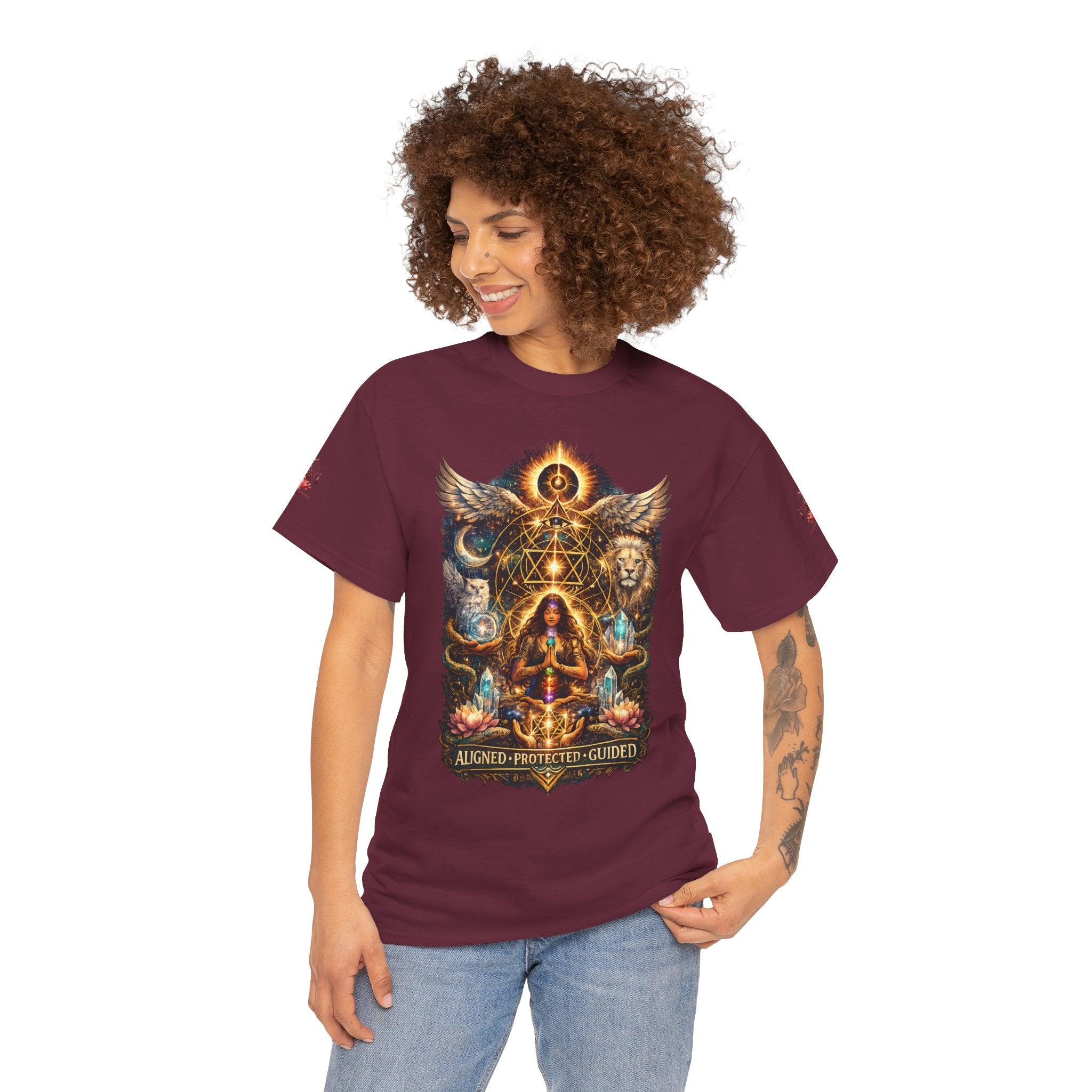 'Anchored, Protected, Guided' Sacred Geometry T-Shirt