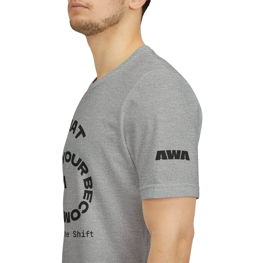 Circular “Wear What You’re Becoming” Tee — Minimal Graphic Short Sleeve