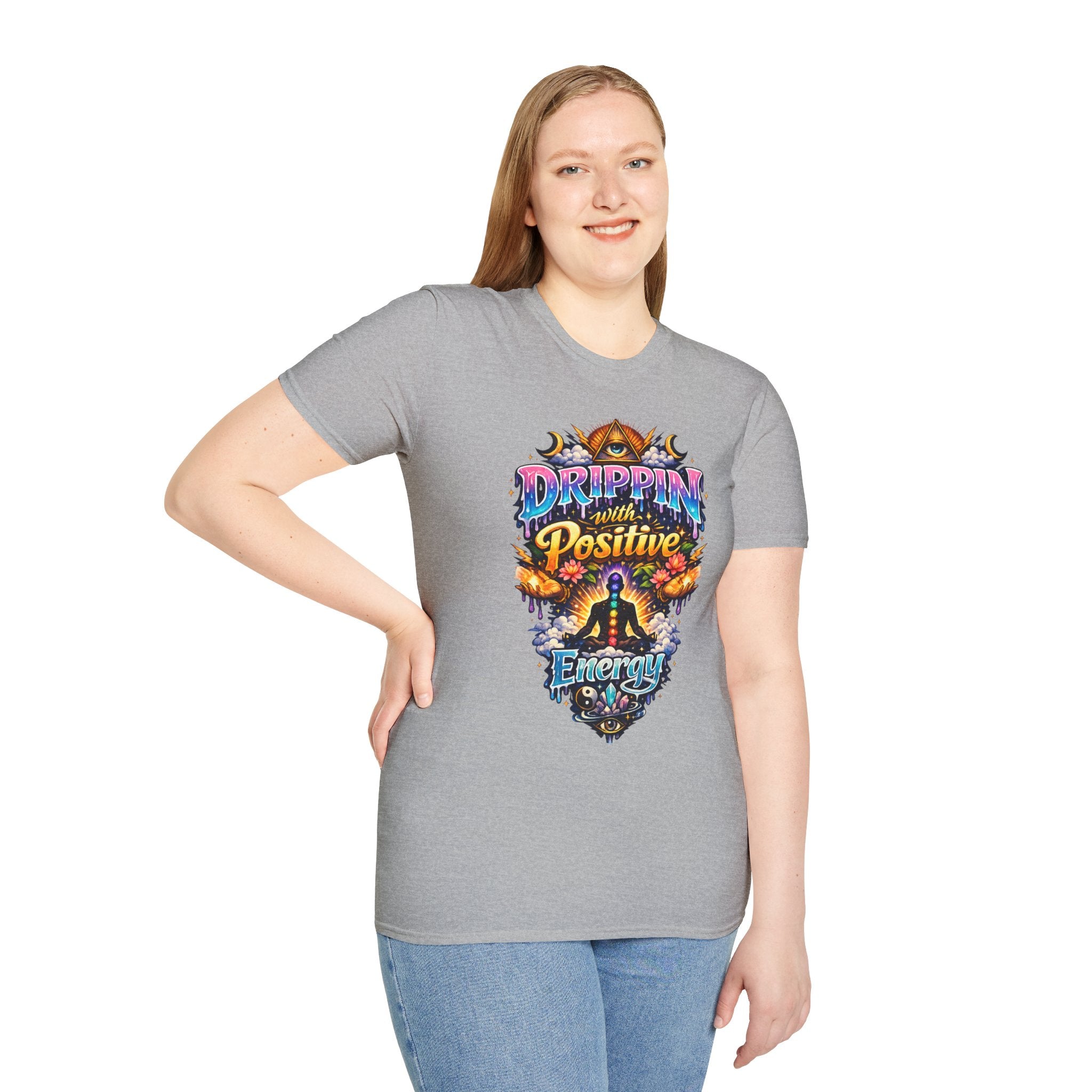 Positive Energy T-Shirt — 'Drippin' with Positive' Psychedelic Graphic Tee