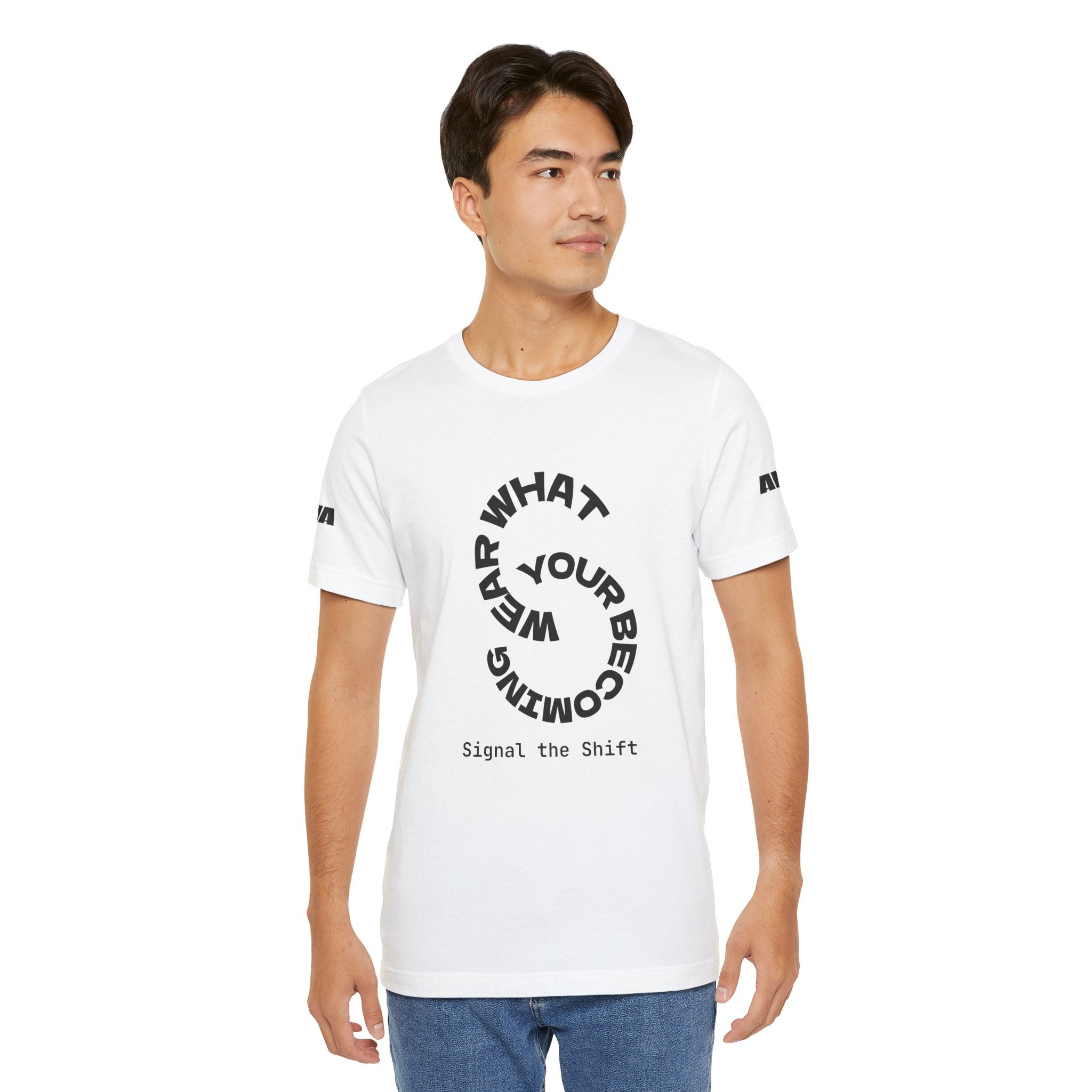Circular “Wear What You’re Becoming” Tee — Minimal Graphic Short Sleeve