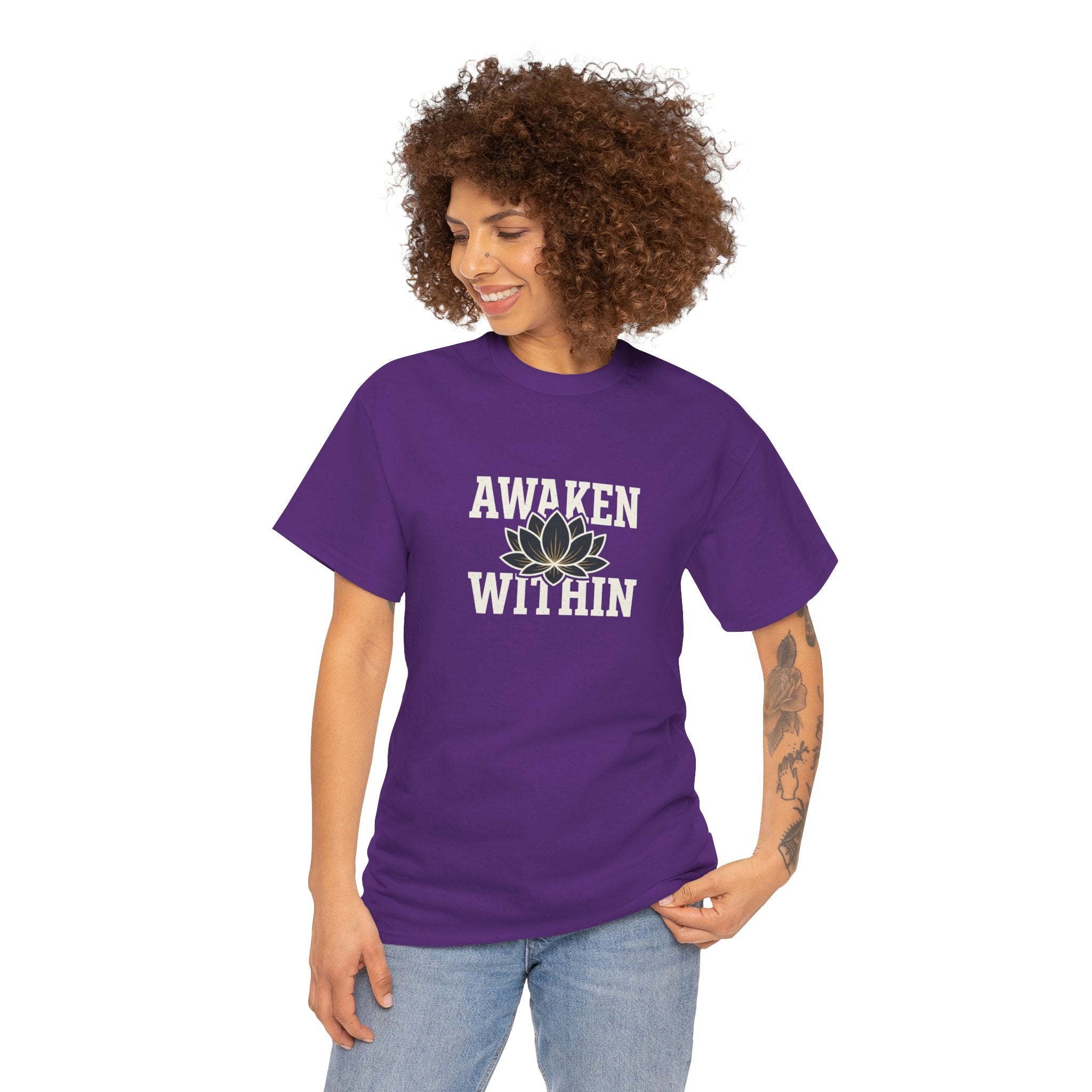 Awaken Within Lotus Tee — Spiritual Yoga Shirt