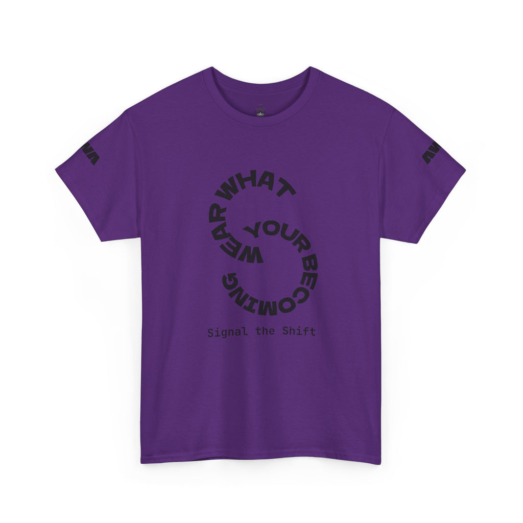 Circular "Wear What You're Becoming" Graphic Tee — Minimal Inspirational T-Shirt