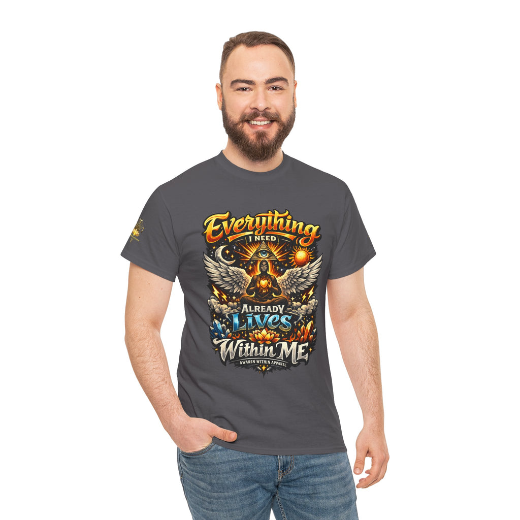 Everything I Need Already Lives Within Me Tee – Inspirational Eagle Graphic T-Shirt - Awaken Within Apparel
