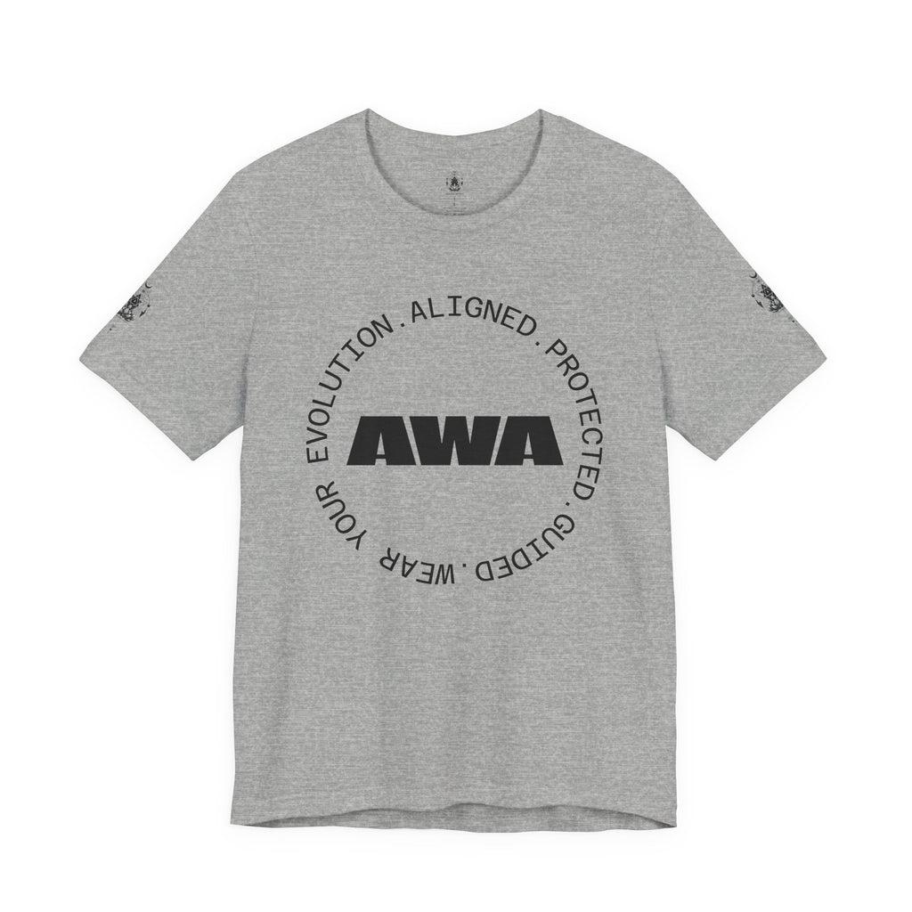 AWA Circle Logo Tee — Minimalist Brand Graphic T-Shirt