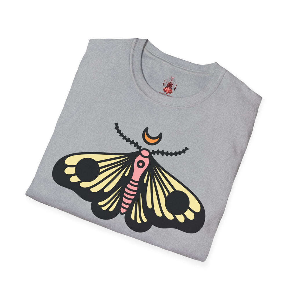 Moth & Crescent Moon T‑Shirt — 'Be Good Do Good' Graphic Tee