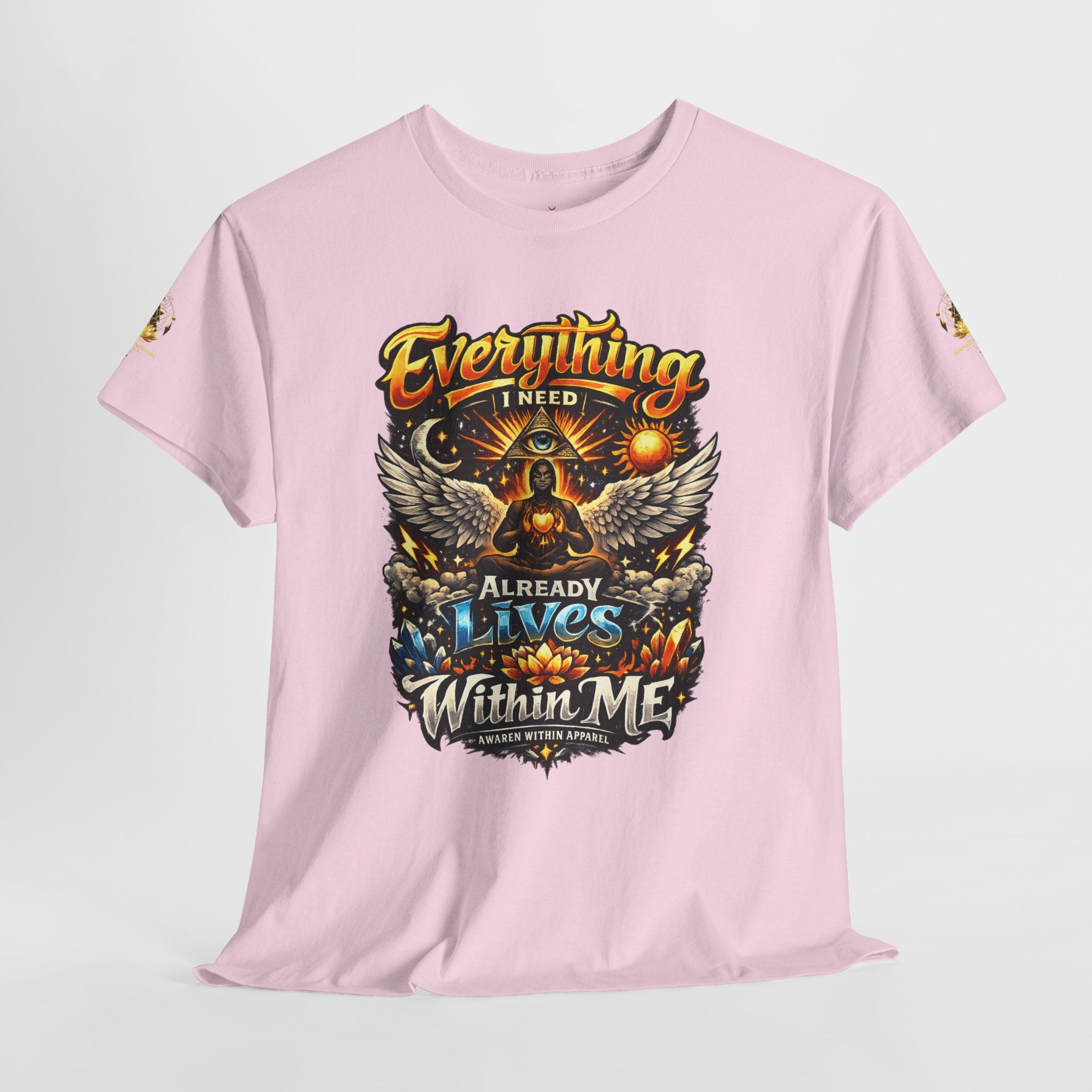 Everything I Need Already Lives Within Me Tee – Inspirational Eagle Graphic T-Shirt - Awaken Within Apparel