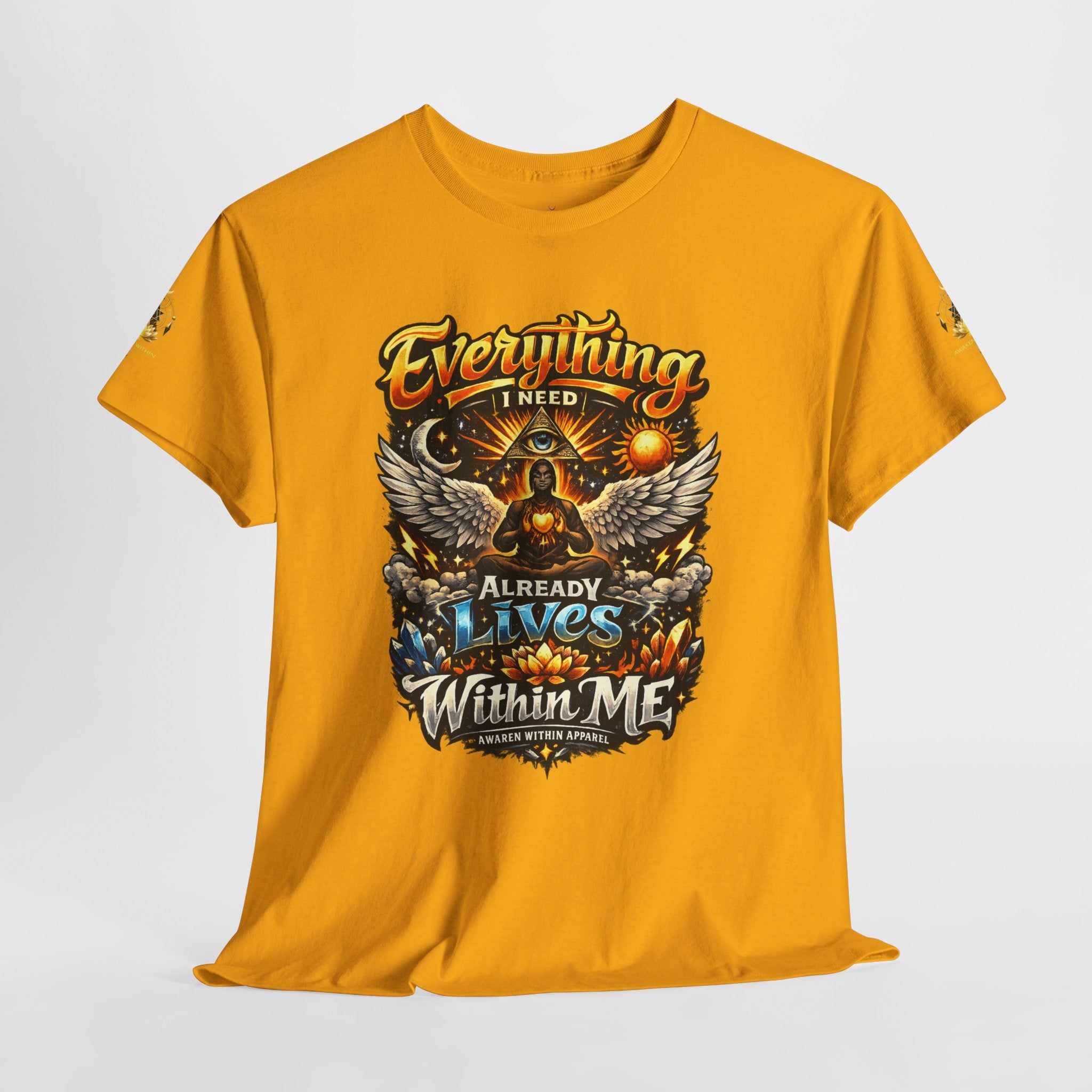 Everything I Need Already Lives Within Me Tee – Inspirational Eagle Graphic T-Shirt - Awaken Within Apparel