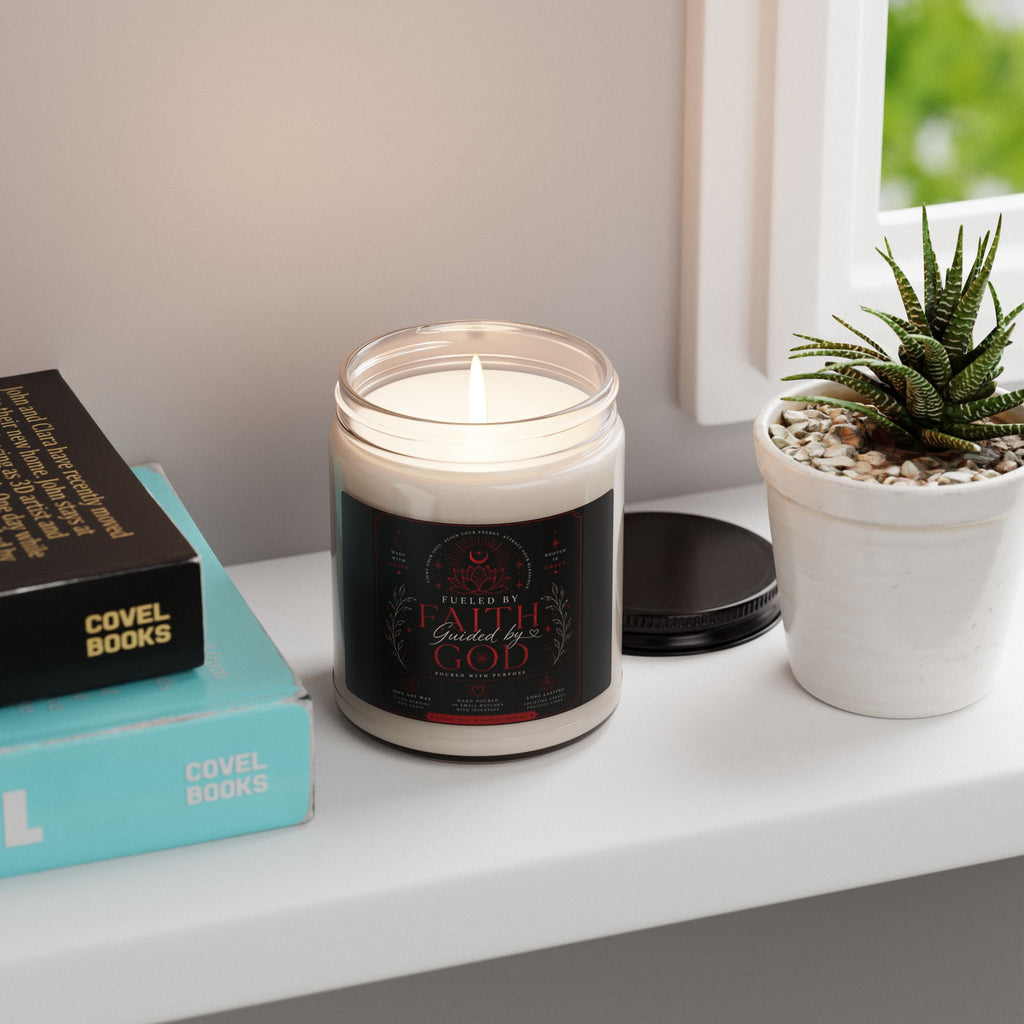 Faith Guided by God Scented Soy Candle — 9oz Inspirational Religious Candle