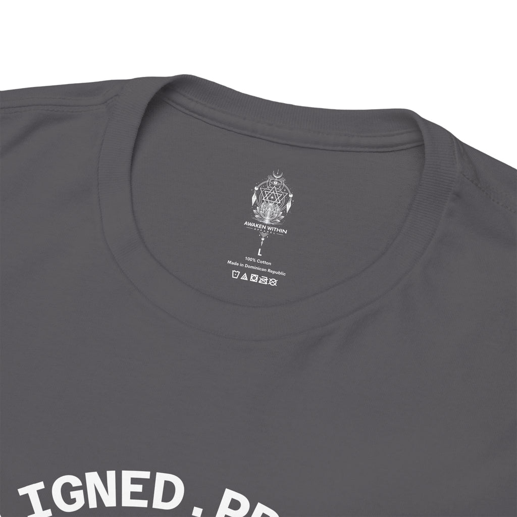 AWA Circle Logo Tee — Bold Black Graphic T‑Shirt with 'AWA' Emblem