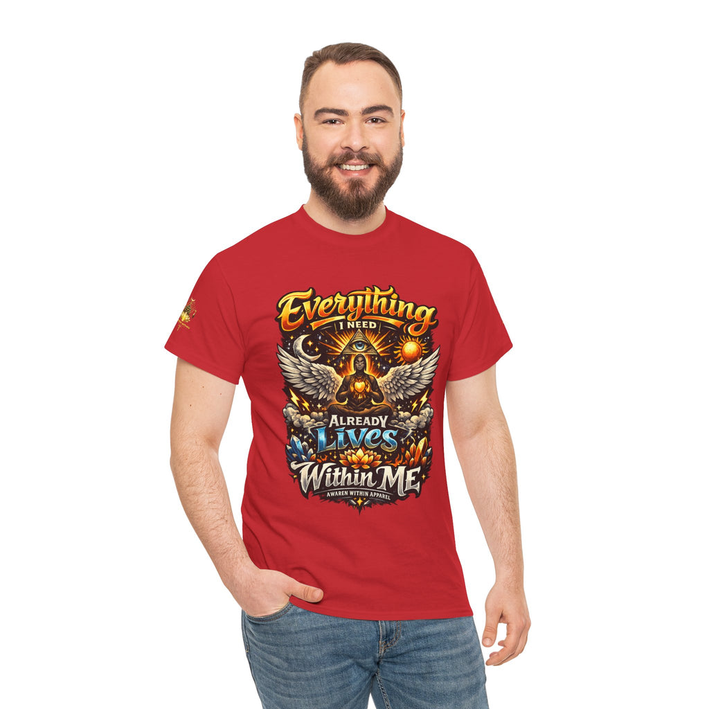 Everything I Need Already Lives Within Me Tee – Inspirational Eagle Graphic T-Shirt - Awaken Within Apparel