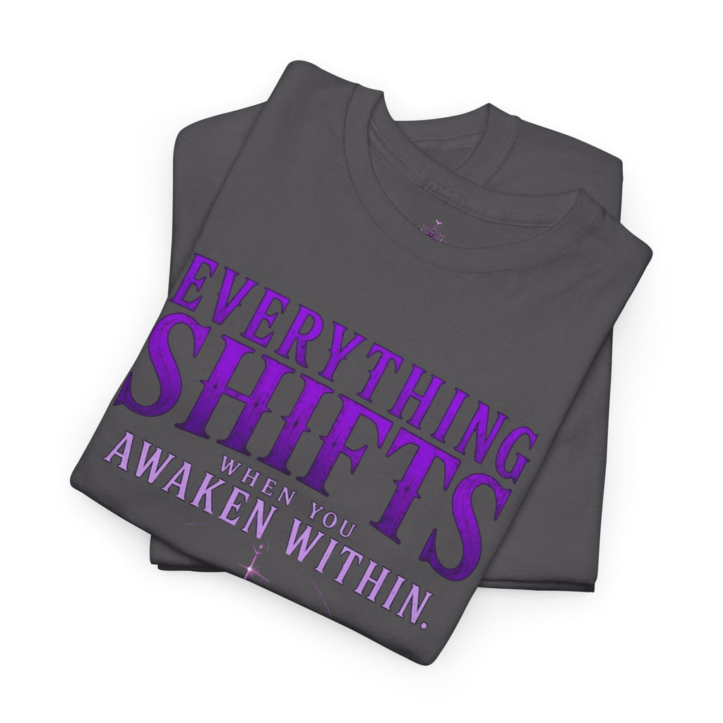 Spiritual Meditation T-Shirt — "Everything Shifts When You Awaken Within" Yoga Tee - Awaken Within Apparel