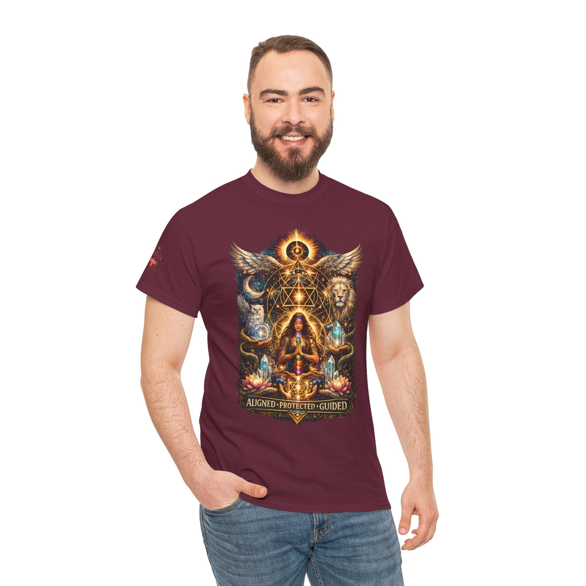 'Anchored, Protected, Guided' Sacred Geometry T-Shirt
