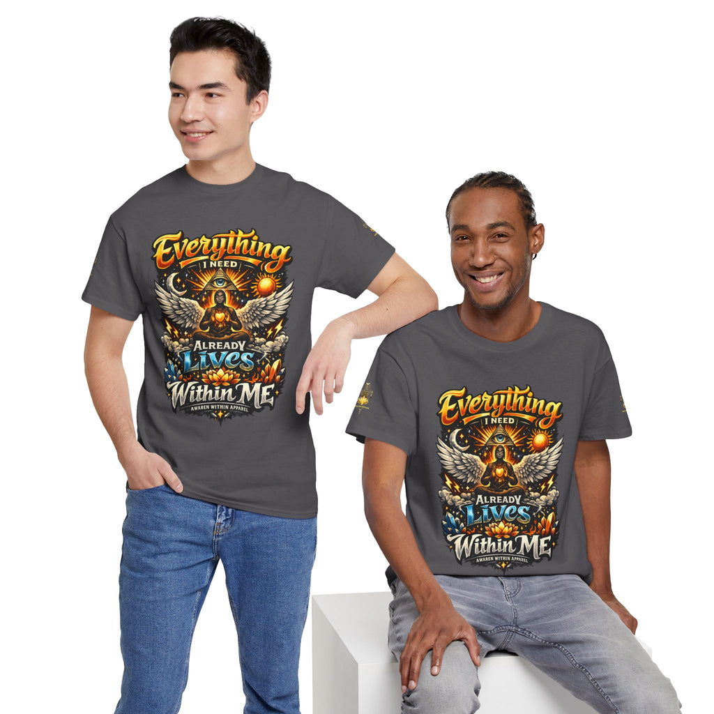 Everything I Need Already Lives Within Me Tee – Inspirational Eagle Graphic T-Shirt - Awaken Within Apparel