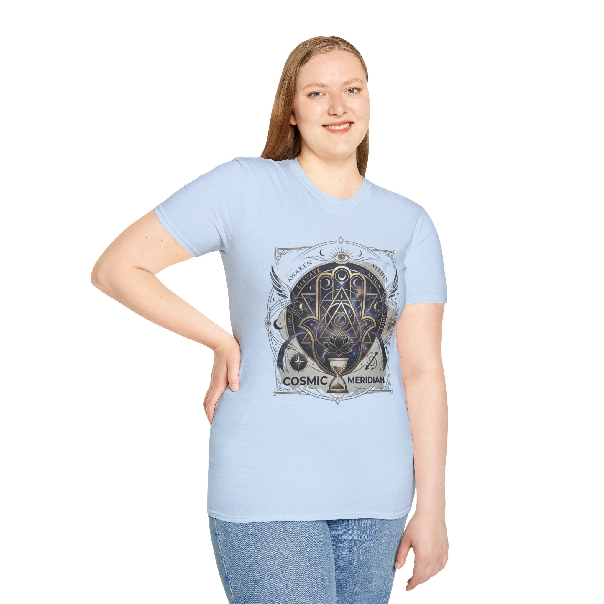 Cosmic Meridian Spiritual Graphic T-Shirt