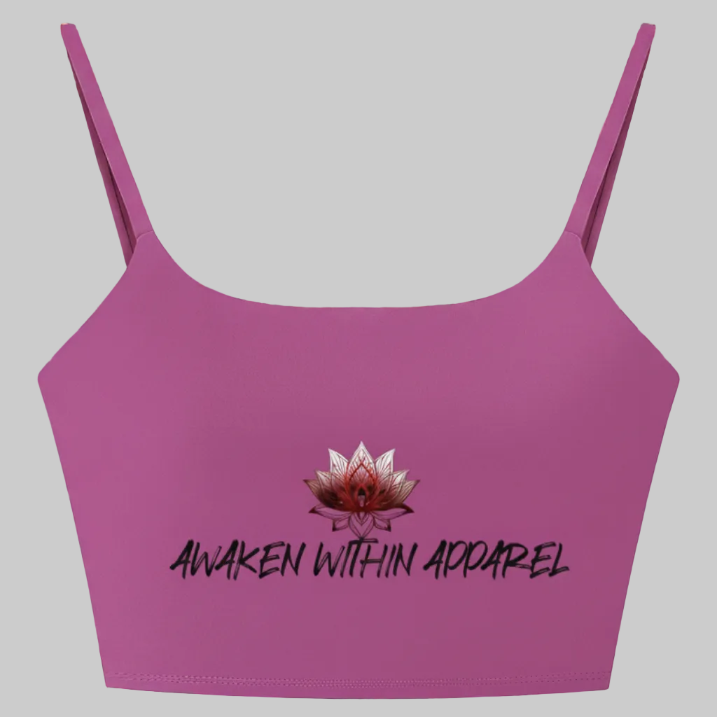 Awaken Within Apparel Lotus Logo Women's Solid Color Sports Bra
