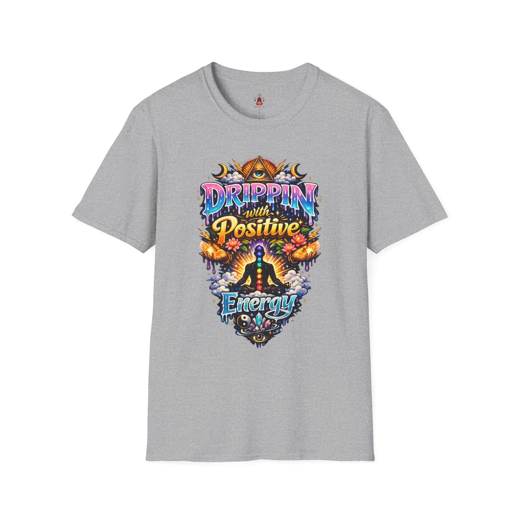 Positive Energy T-Shirt — 'Drippin' with Positive' Psychedelic Graphic Tee