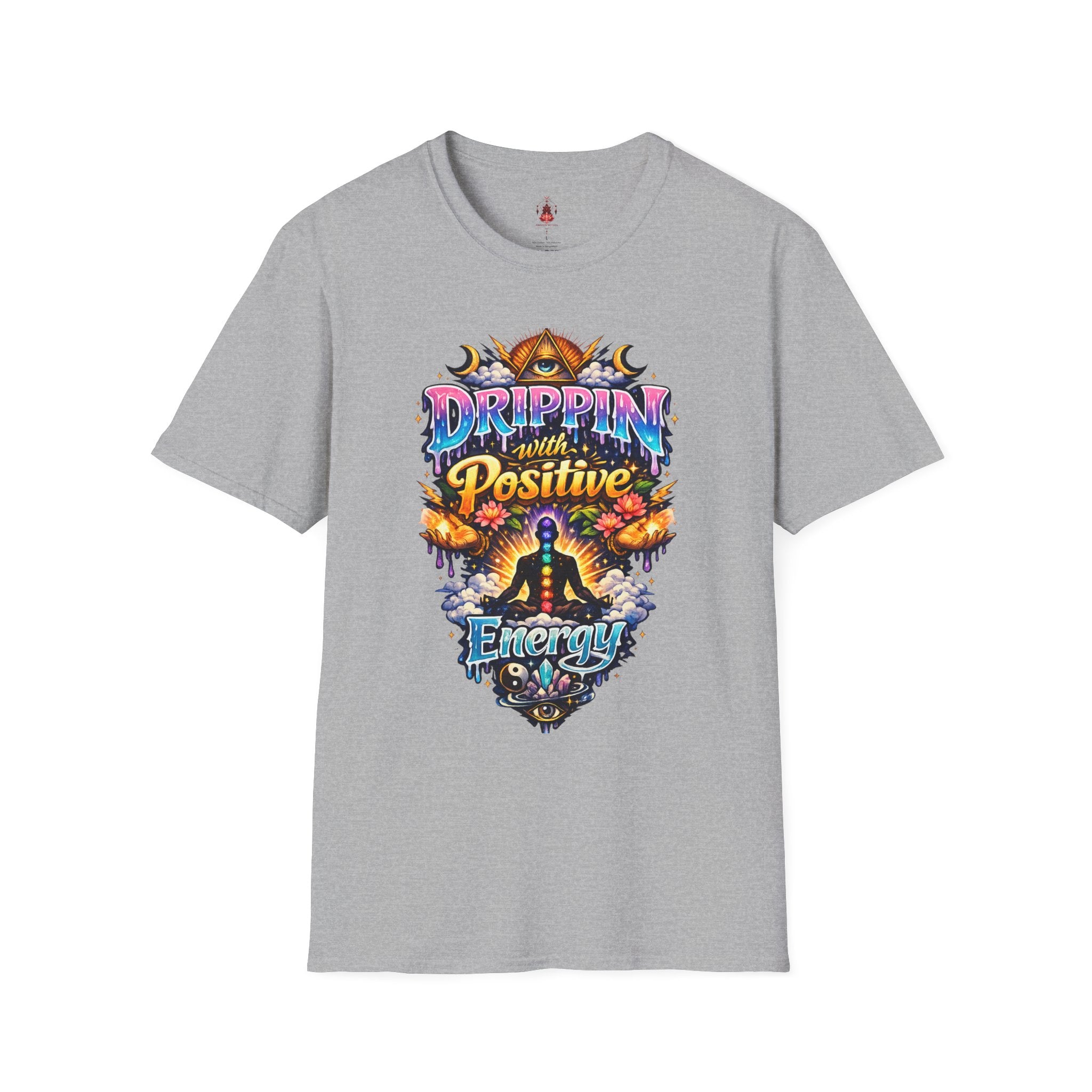Positive Energy T-Shirt — 'Drippin' with Positive' Psychedelic Graphic Tee