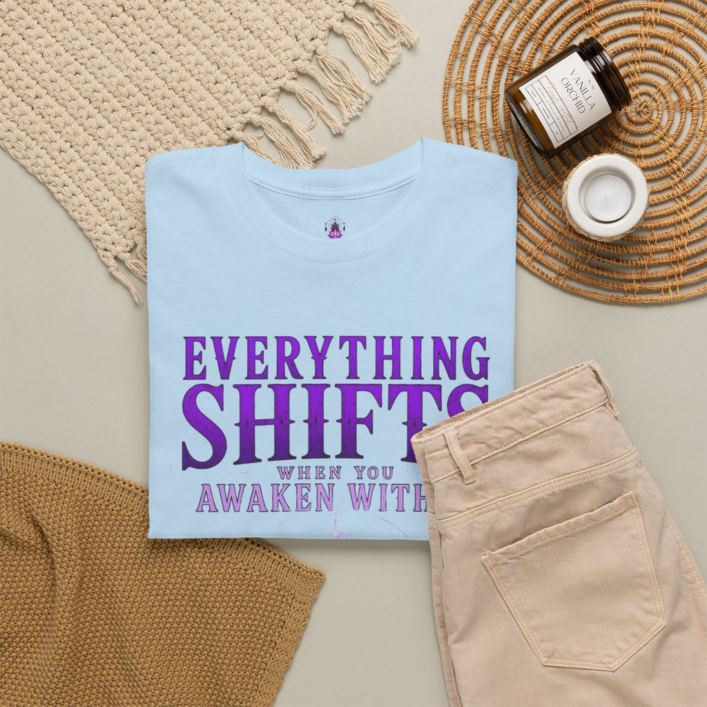 Spiritual Meditation T-Shirt — "Everything Shifts When You Awaken Within" Yoga Tee - Awaken Within Apparel