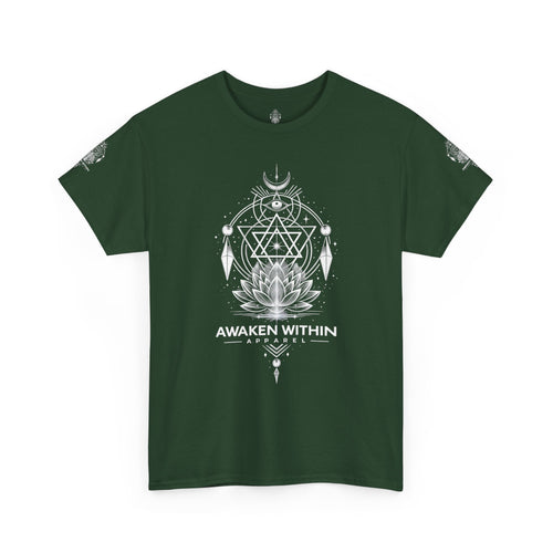 'Awaken Within' Spiritual Lotus Sacred Geometry T-Shirt
