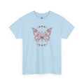 Mystic Moon Butterfly Tee — Floral Lotus Moth Tee for Spiritual & Boho Style