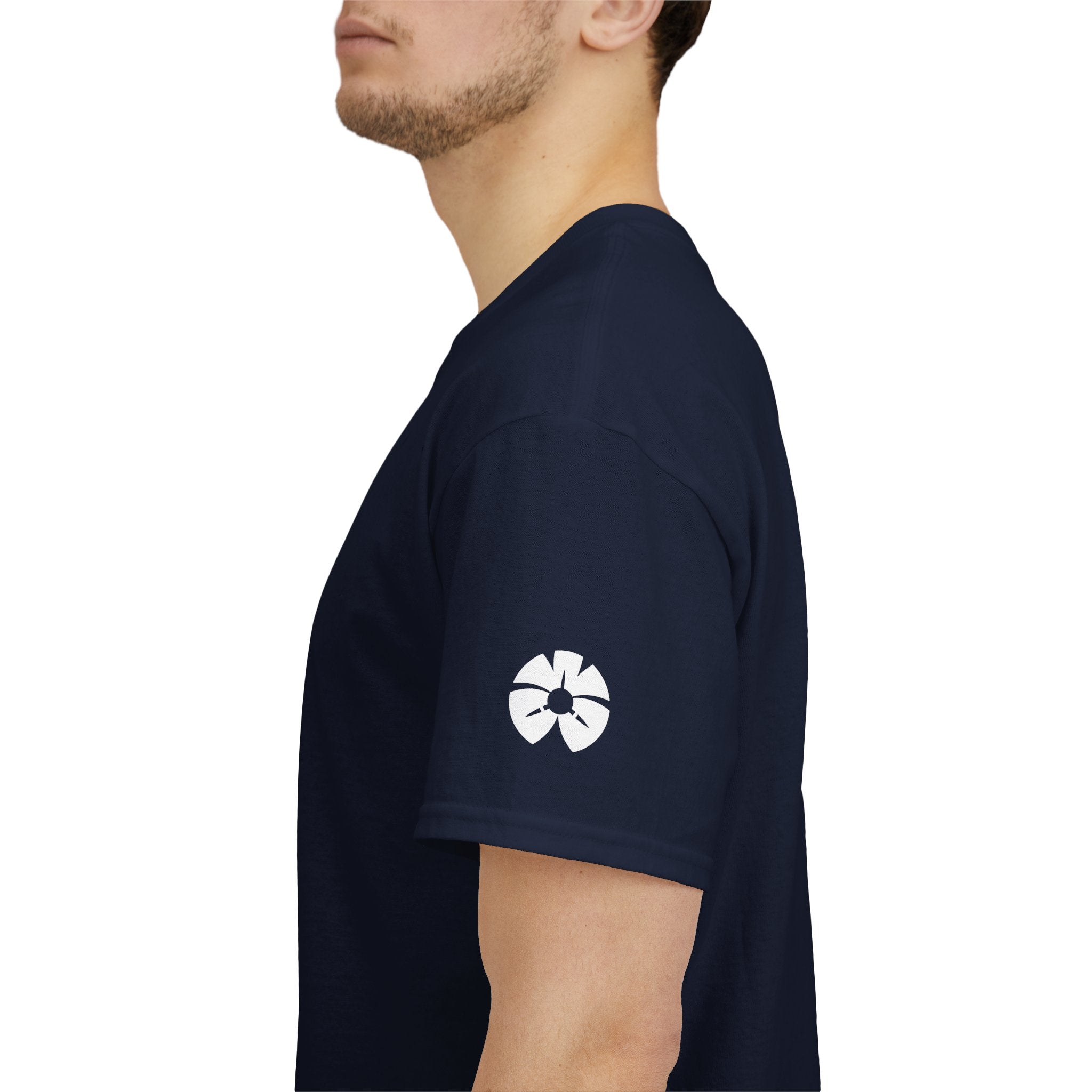 AWA Circle Logo Tee — Bold Black Graphic T‑Shirt with 'AWA' Emblem