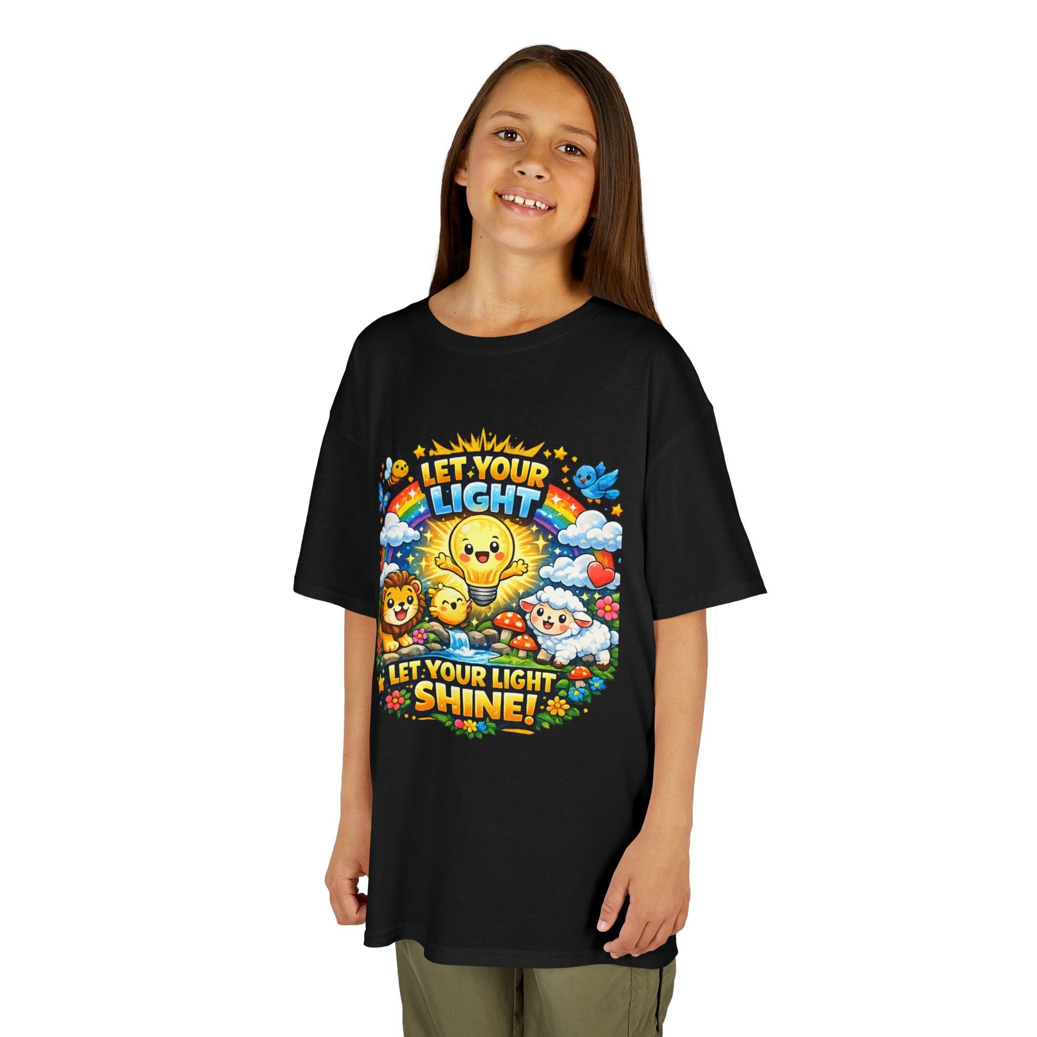 'Let Your Light Shine' Kids Sunshine Graphic T-Shirt