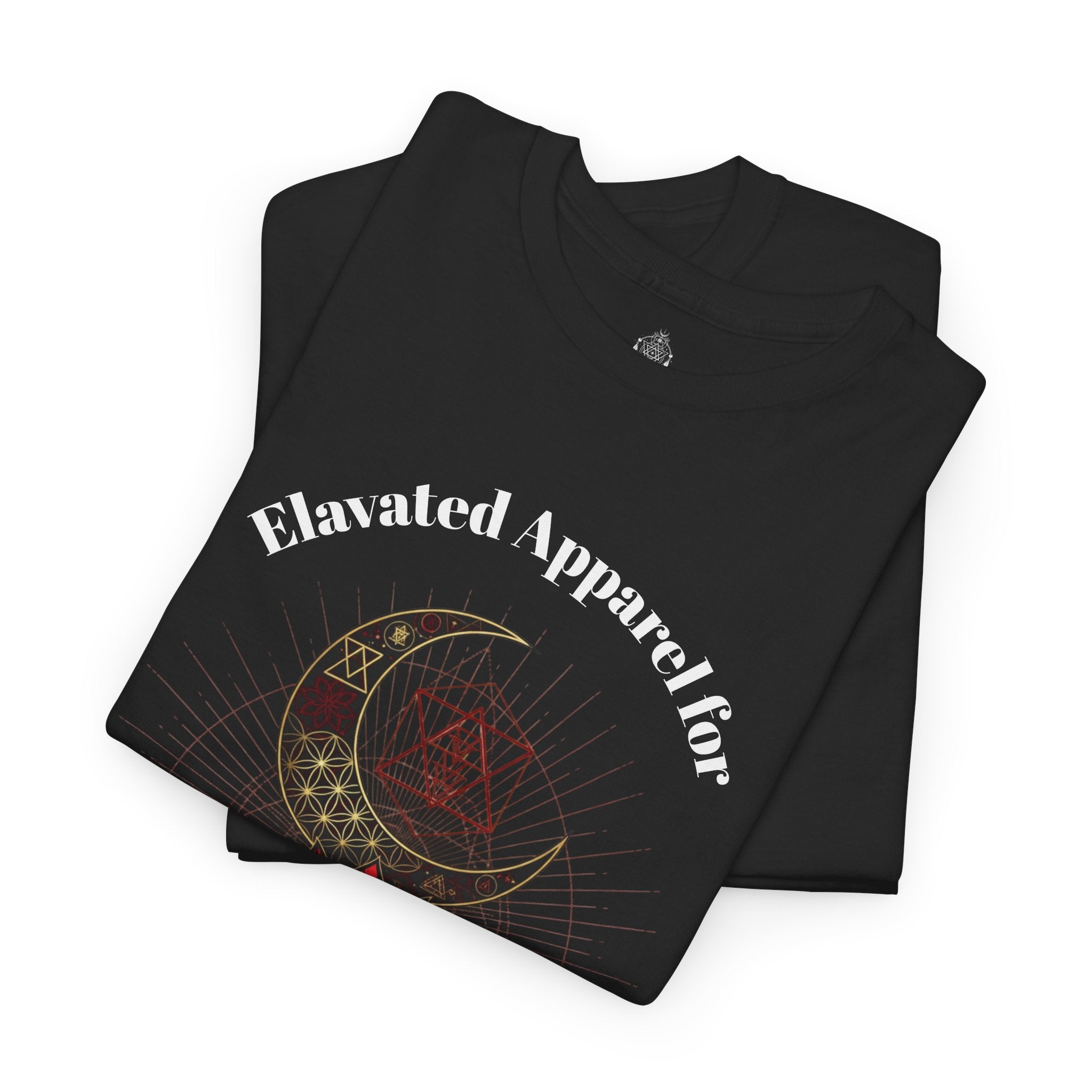 Elevated Minds Lotus Tee — Spiritual Graphic T-Shirt with Moon & Lotus - Awaken Within Apparel