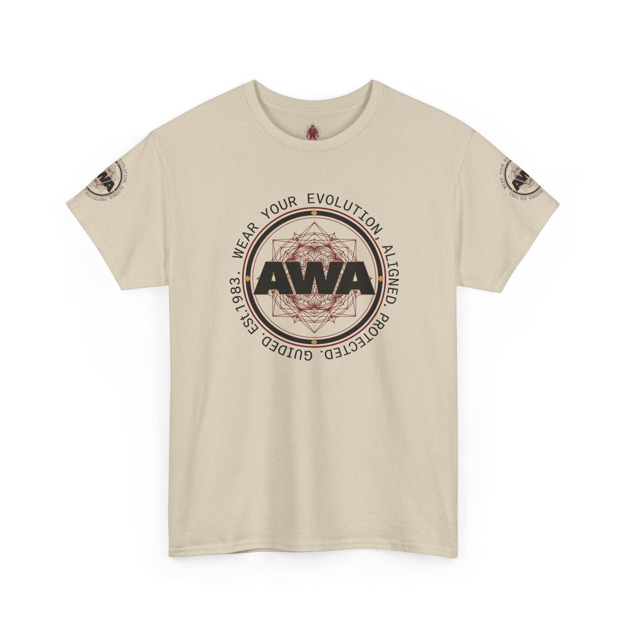 AWA Circle Logo Design- Unisex Heavy Cotton Tee