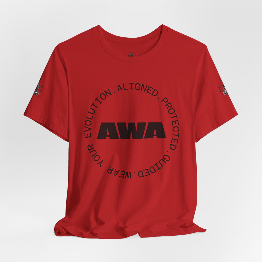 AWA Circle Logo Tee — Minimalist Brand Graphic T-Shirt