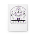 Hardcover Journal — "My Faith, My Focus" Spiritual Guided Notebook (Awaken Within, Lotus & Moon Design)