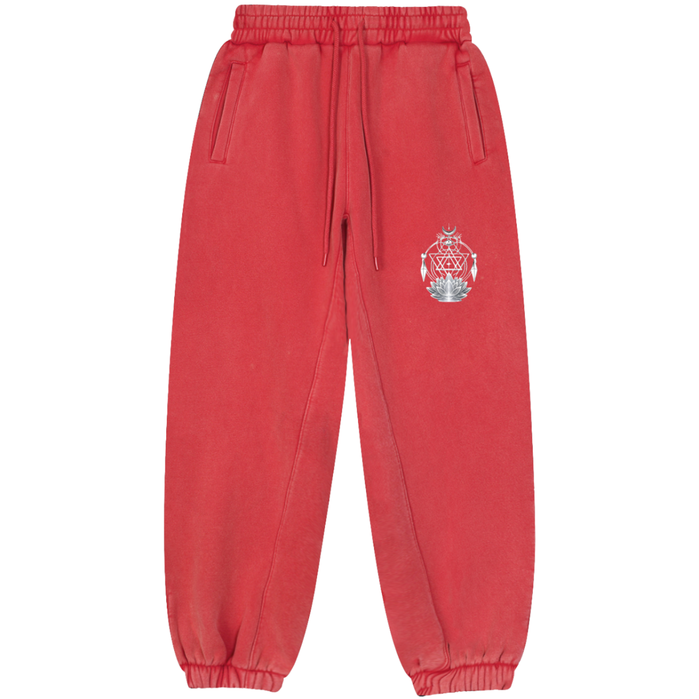 AWA Lotus Design Fleece Jogger Sweatpants