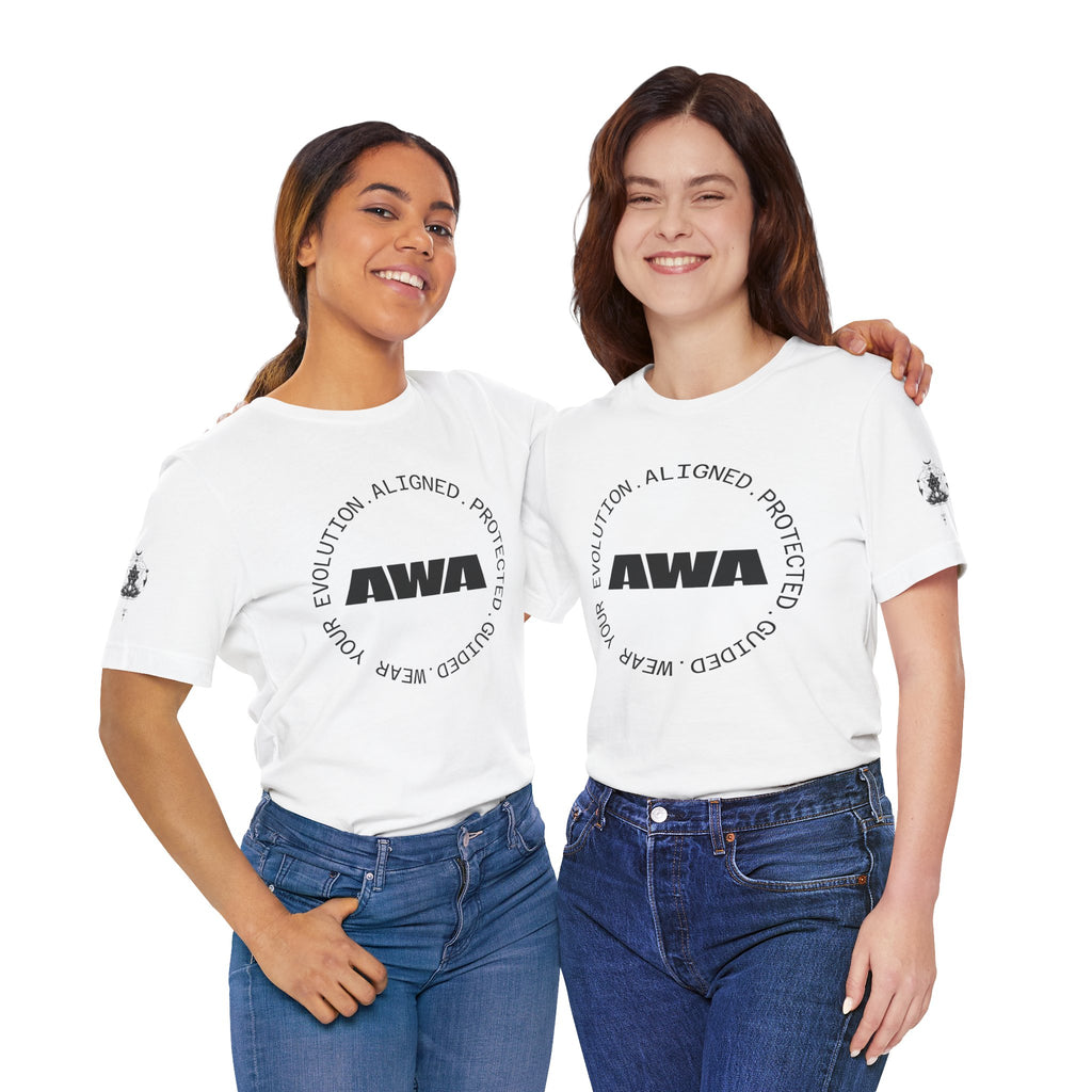 AWA Circle Logo Tee — Minimalist Brand Graphic T-Shirt