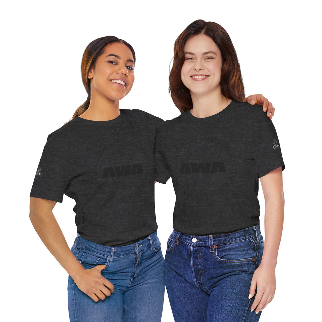 AWA Circle Logo Tee — Minimalist Brand Graphic T-Shirt