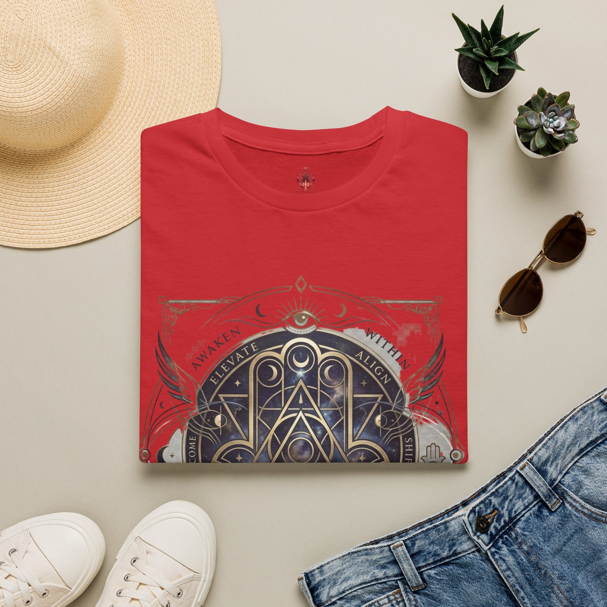 Cosmic Meridian Spiritual Graphic T-Shirt