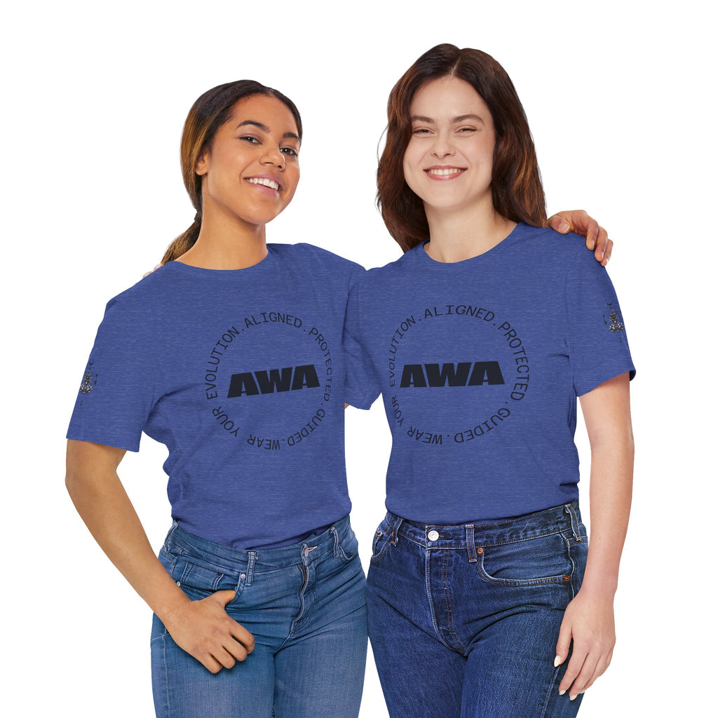 AWA Circle Logo Tee — Minimalist Brand Graphic T-Shirt