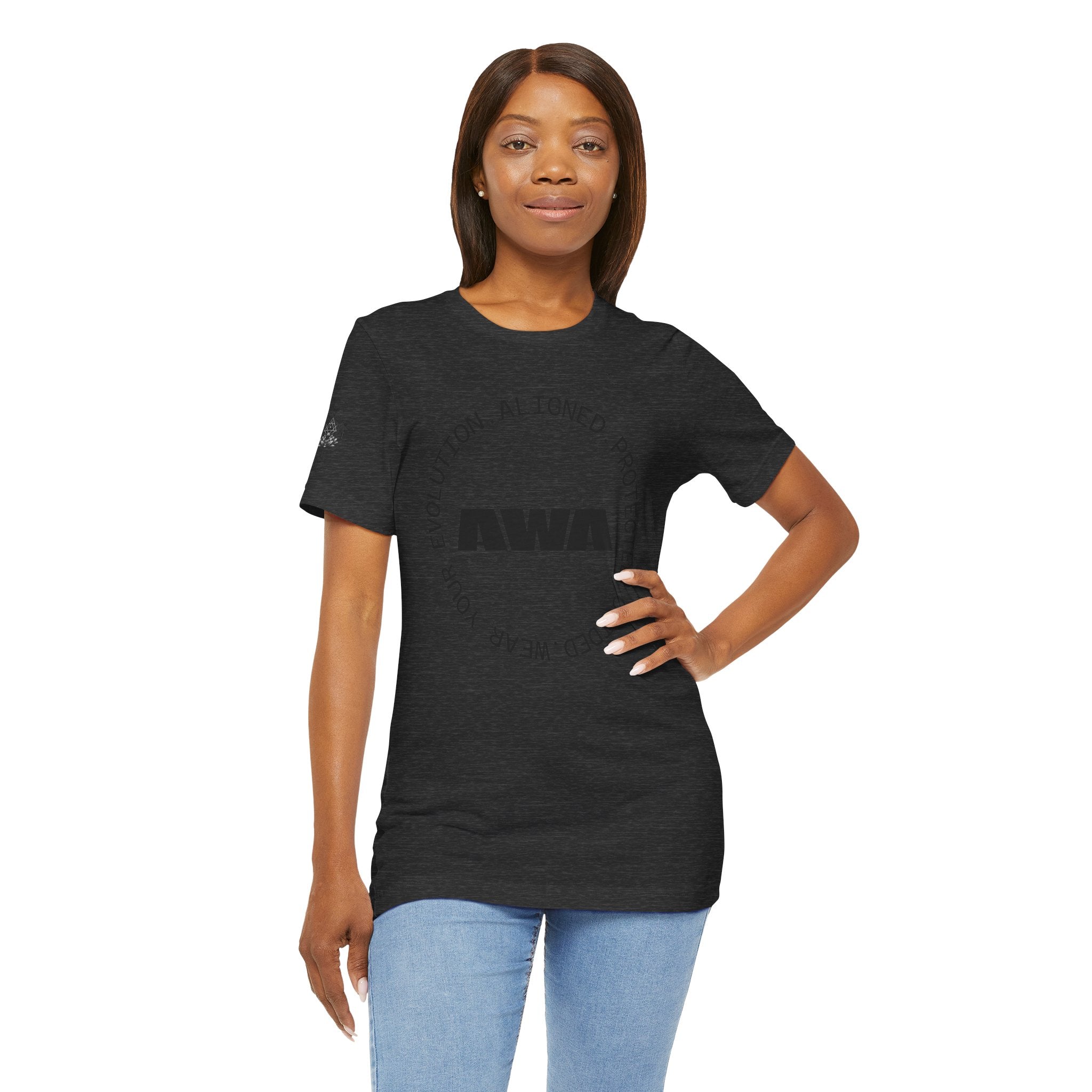AWA Circle Logo Tee — Minimalist Brand Graphic T-Shirt