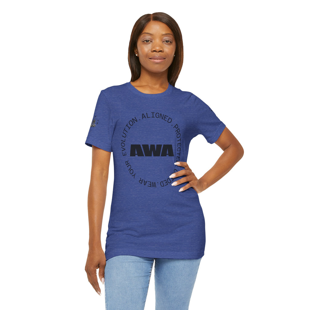 AWA Circle Logo Tee — Minimalist Brand Graphic T-Shirt