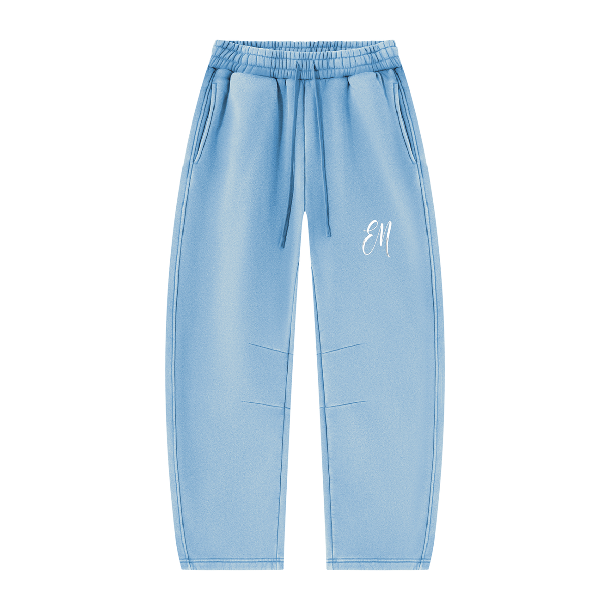 EM Vintage Wash Barrel Leg Fleece Sweatpants — Unisex Streetwear