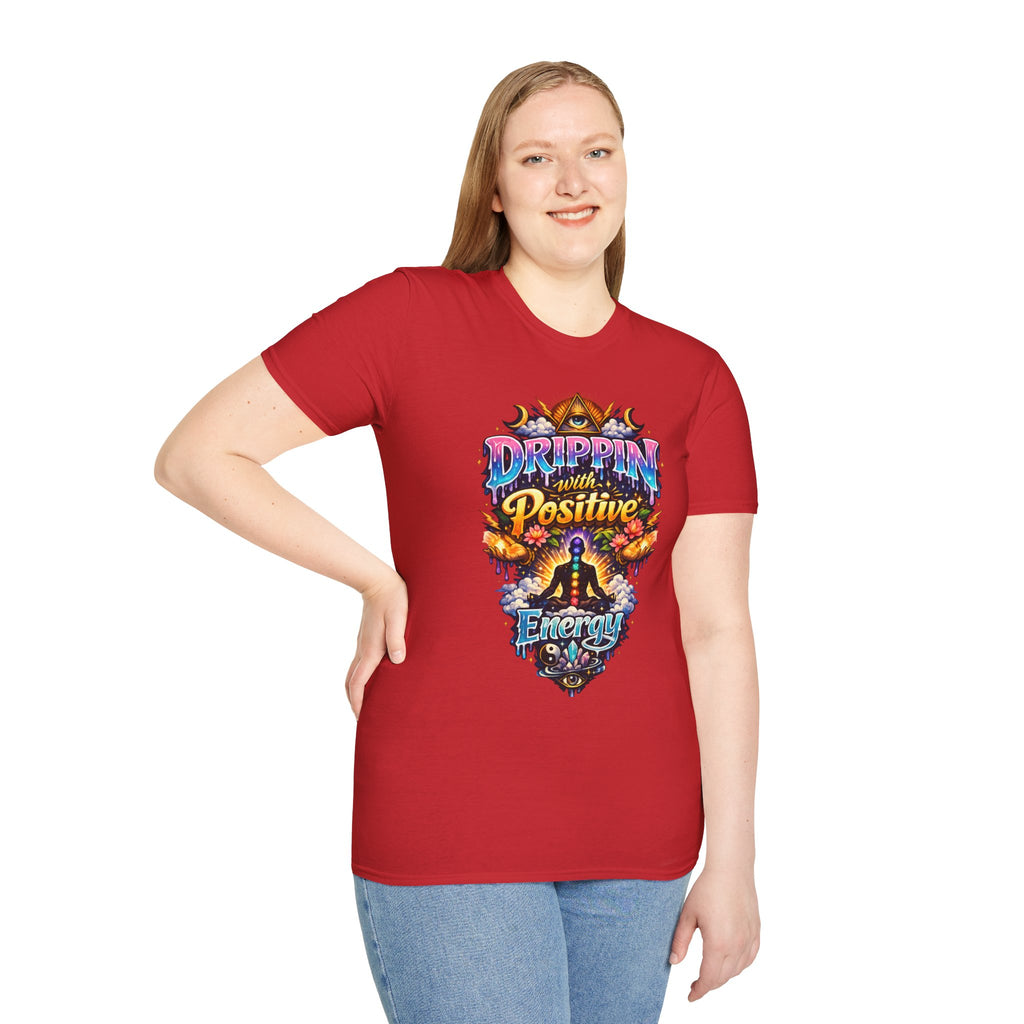 Positive Energy T-Shirt — 'Drippin' with Positive' Psychedelic Graphic Tee