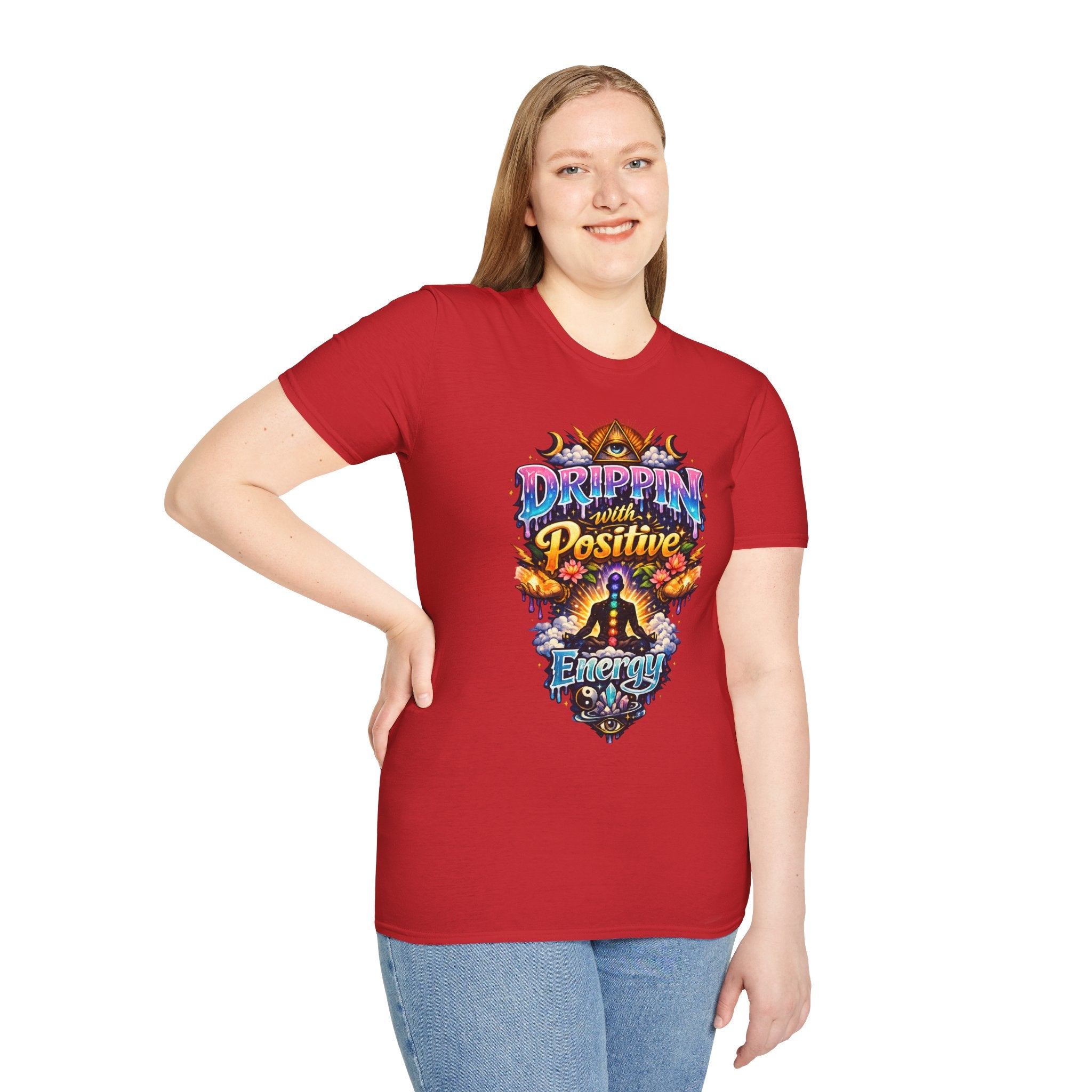 Positive Energy T-Shirt — 'Drippin' with Positive' Psychedelic Graphic Tee